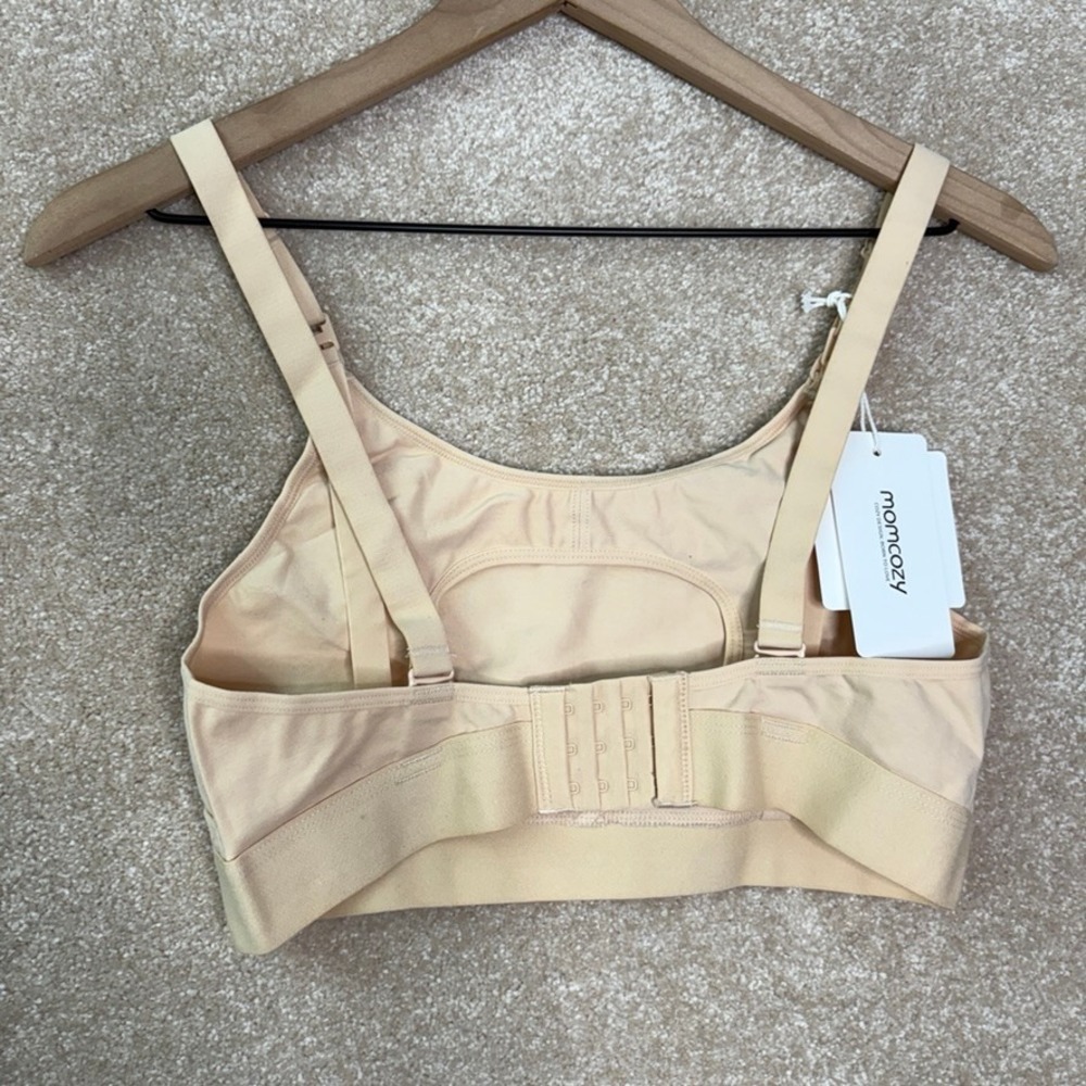 NWT MOMCOZY Nursing Bra Women's Small Nude Wireless Maternity‎ Breastfeeding - Picture 3 of 6